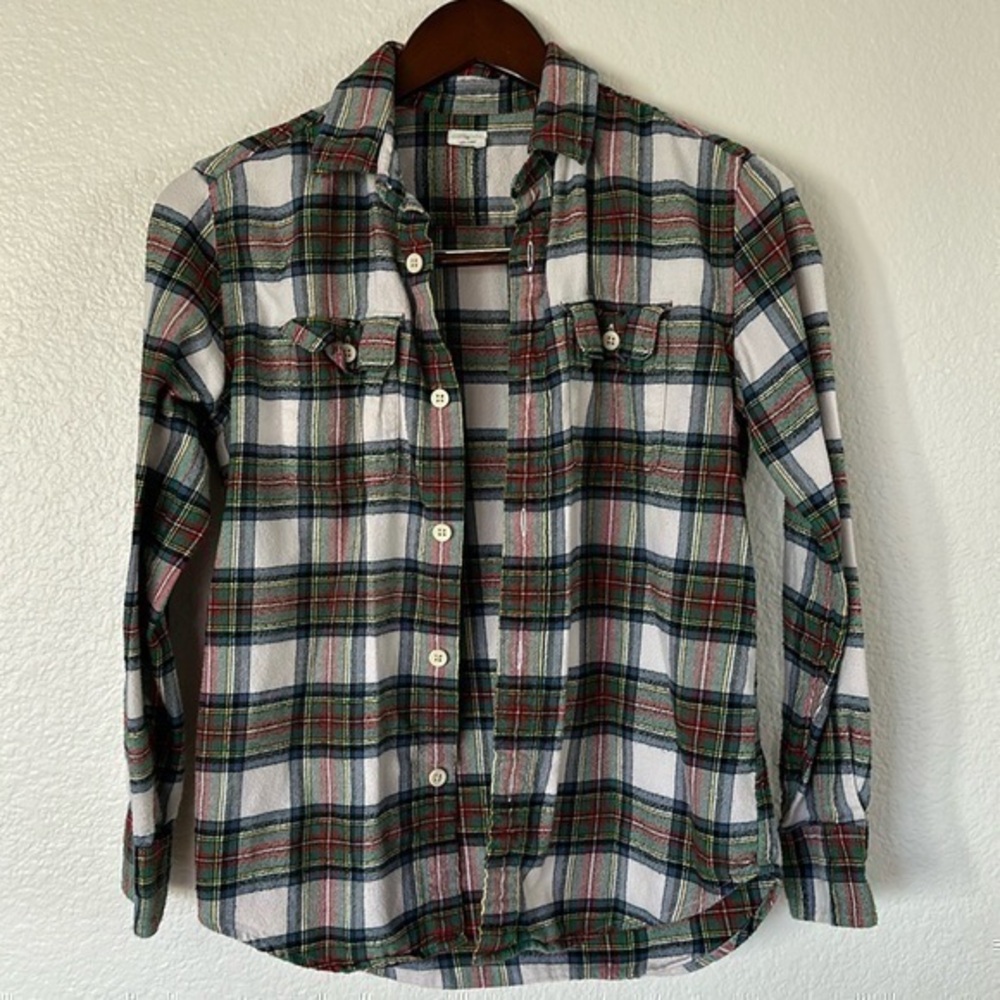 Crew kids plaid flannel size 12